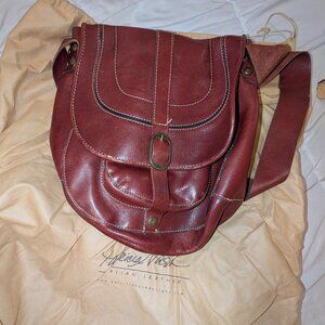PATRICIA NASH brown leather saddle bag